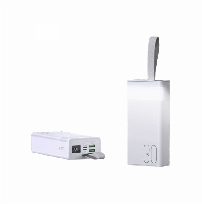 Зовнішній акумулятор (павербанк) REMAX Chinen Series 20W+22.5W Fast Charging Power Bank with LED Light 30000mAh RPP-320 White  Фото №0