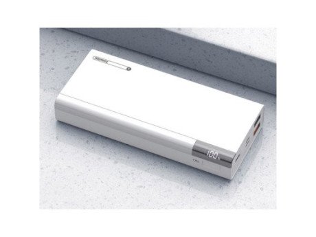 Внешний аккумулятор (павербанк) REMAX Riji 20000mAh QC 22.5W + PD 18W RPP-108 White  Фото №1