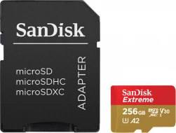 Карта пам&#039;яті SanDisk 256 GB microSDXC UHS-I U3 V30 A2 Extreme (SDSQXAV-256G-GN6MA)