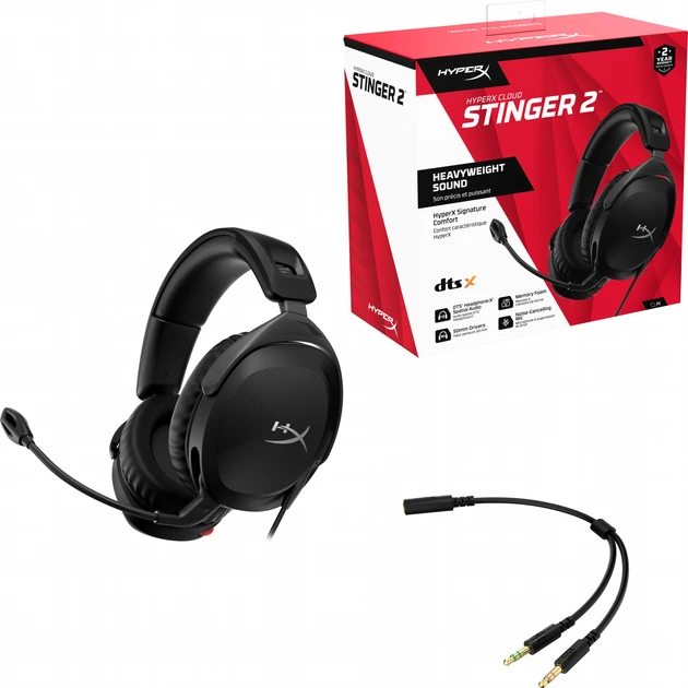 Наушники с микрофоном HyperX Cloud Stinger 2 Wired Black (519T1AA)  Фото №7