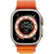 Смарт-годинник Apple Watch Ultra GPS + Cellular 49mm Titanium Case with Orange Alpine Loop - Large (MQEV3/MQFM3) 