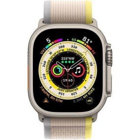 Смарт-часы Apple Watch Ultra GPS + Cellular 49mm Titanium Case with Yellow/Beige Trail Loop - M/L (MQF23/MQFU3)