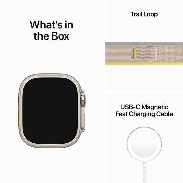 Смарт-годинник Apple Watch Ultra GPS + Cellular 49mm Titanium Case with Yellow/Beige Trail Loop - M/L (MQF23/MQFU3)  Фото №2