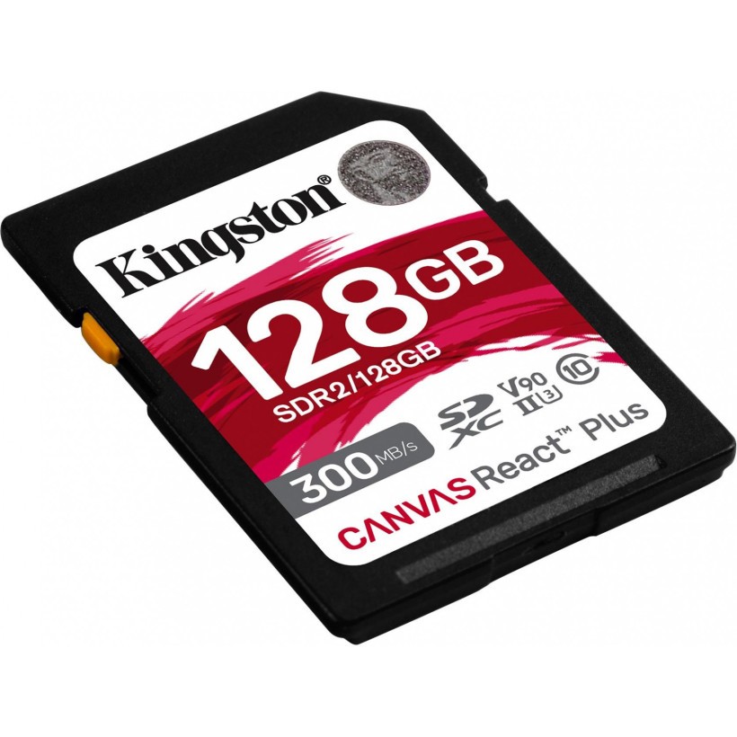 Карта пам&#039;яті Kingston 128 GB SDXC Class 10 UHS-II U3 Canvas React Plus (SDR2/128GB)  Фото №0