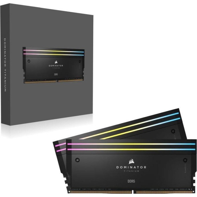 Комплект оперативной памяти Corsair DOMINATOR TITANIUM RGB 64 ГБ (2x32 ГБ) DDR5 DRAM 6600 МТ/с CL32 Intel XMP