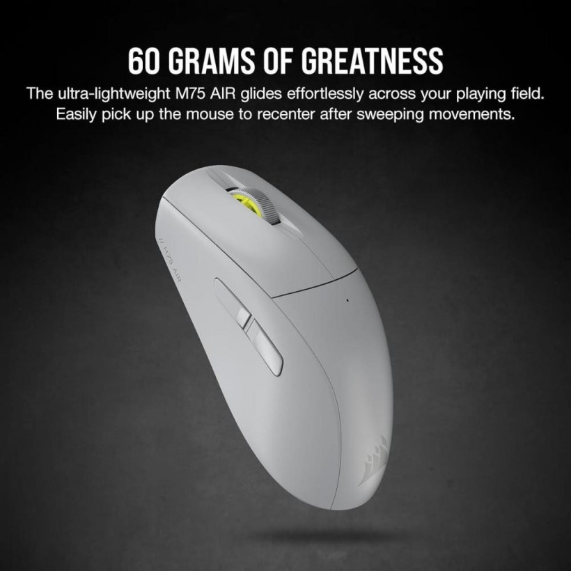Миша Corsair M75 AIR Wireless Light Gray (CH-931D102)  Фото №4