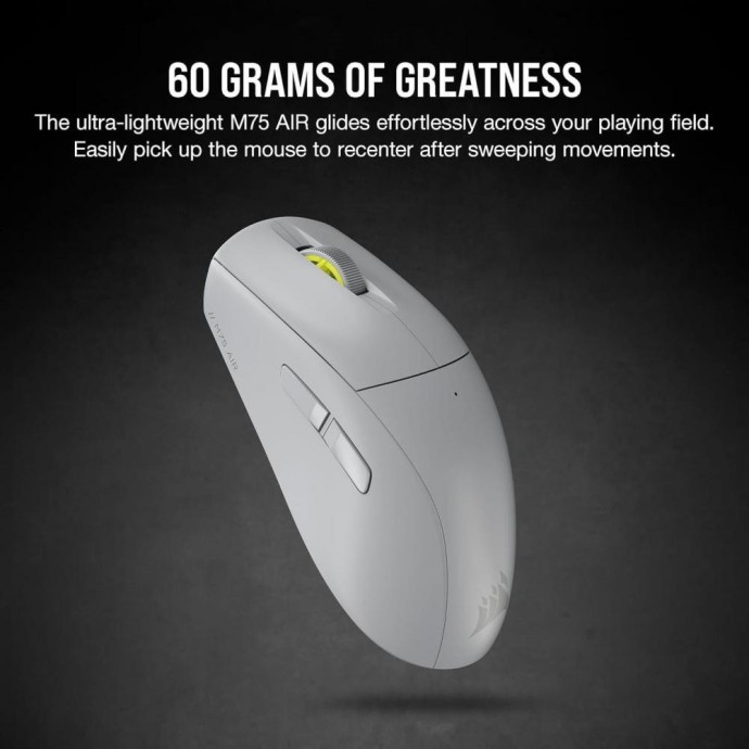 Миша Corsair M75 AIR Wireless Light Gray (CH-931D102)  Фото №4