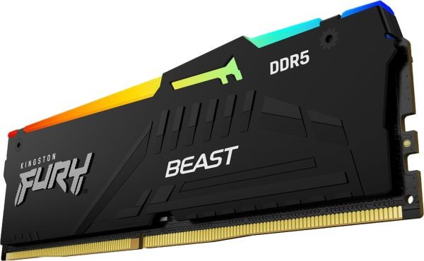 Память для настольных компьютеров Kingston FURY 32GB (2x16GB) DDR5 5200MHz Beast RGB (KF552C40BBAK2-32)  Фото №1