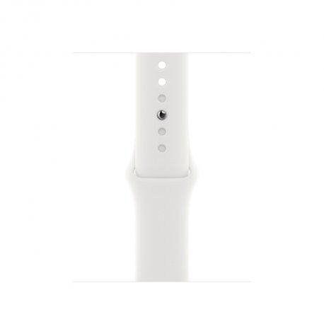 Смарт-годинник Apple Watch Series 8 GPS + Cellular 41mm Silver S. Steel Case w. White S. Band (MNJ53/MNV73)  Фото №1