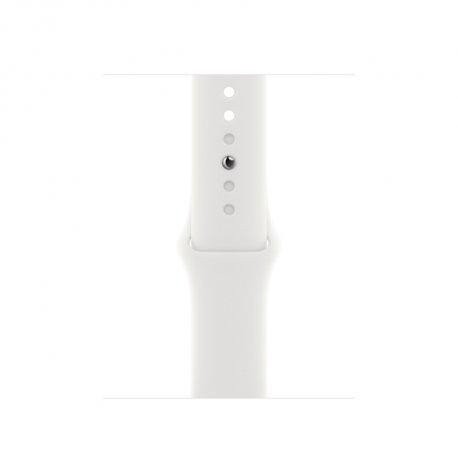 Смарт-годинник Apple Watch Series 8 GPS + Cellular 41mm Silver S. Steel Case w. White S. Band (MNJ53/MNV73)  Фото №1