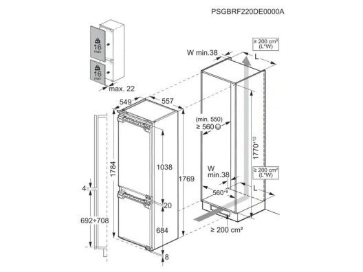 Холодильник з морозильною камерою Electrolux ENC8ME18R  Фото №6