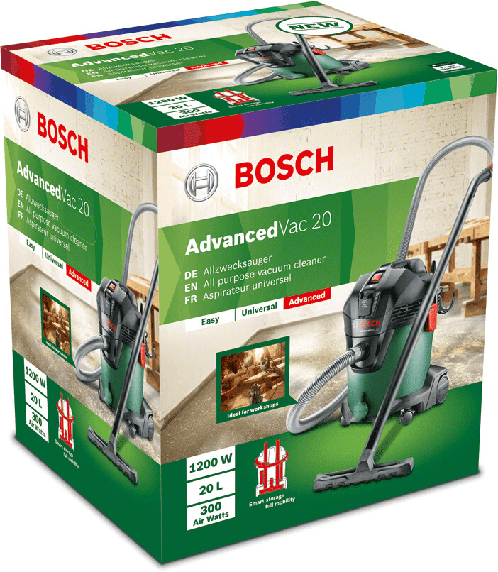 Будівельний пилосос Bosch Advanced Vac 20 (06033D1200)  Фото №0