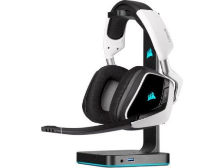 Наушники с микрофоном Corsair Void RGB Elite Wireless White (CA-9011202)  Фото №4