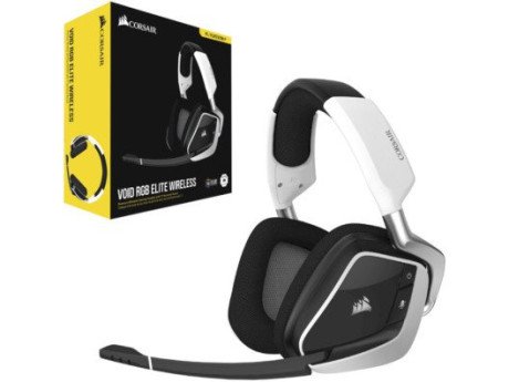 Наушники с микрофоном Corsair Void RGB Elite Wireless White (CA-9011202)  Фото №6