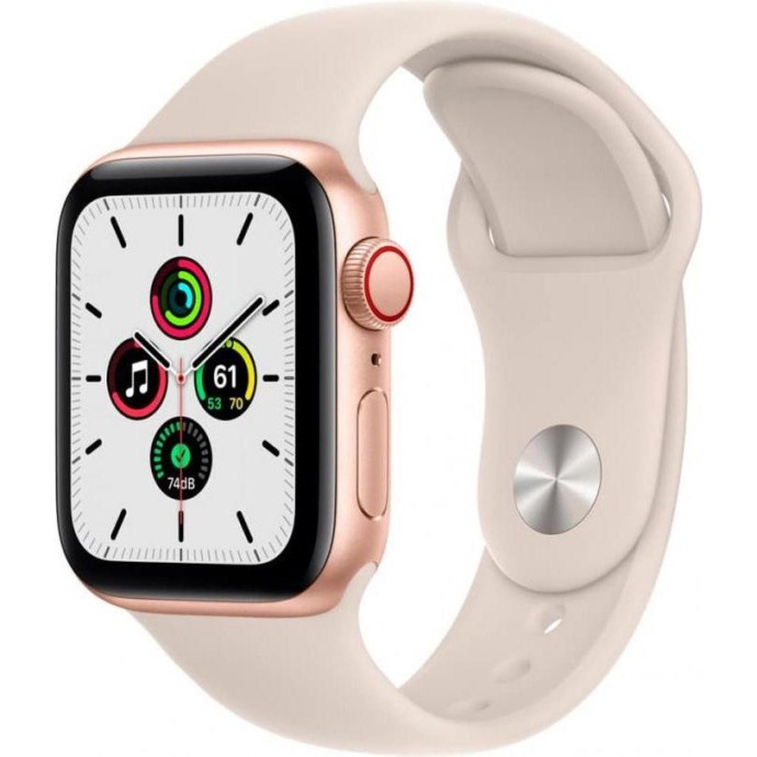 Смарт-годинник Apple Watch SE GPS + Cellular 40mm Gold Aluminum Case w. Starlight S. Band (MKQN3) (No Box)  Фото №0