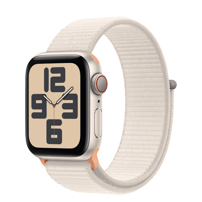 Смарт-часы Apple Watch SE 2 GPS + Cellular 40mmгодинник Apple Watch SE 2 GPS + Cellular 40mm Starlight Aluminum Case with Starlight Sport Loop (MRG33)  Фото №0