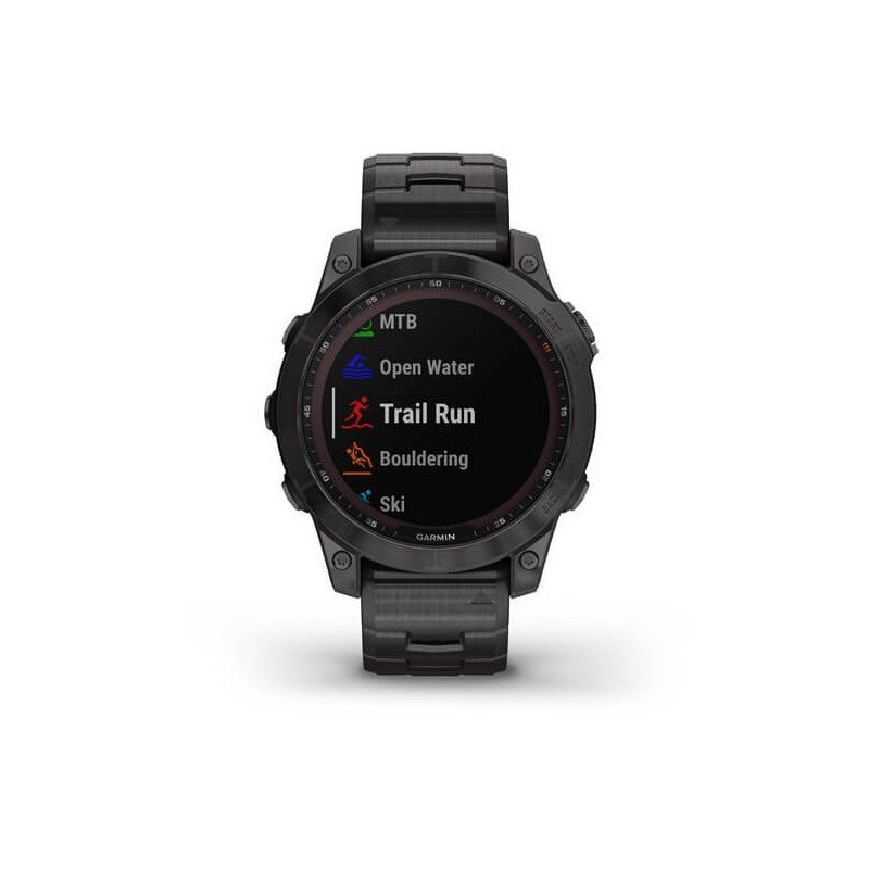 Смарт-часы Garmin Fenix ??7 Sгодинник Garmin Fenix 7 Sapphire Solar C. Grey DLC Titanium w. Carbon Grey DLC V. Titanium Band (010-02540-39)  Фото №0