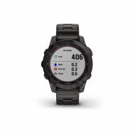 Смарт-годинник Garmin Fenix 7 Sapphire Solar C. Grey DLC Titanium w. Carbon Grey DLC V. Titanium Band (010-02540-39)