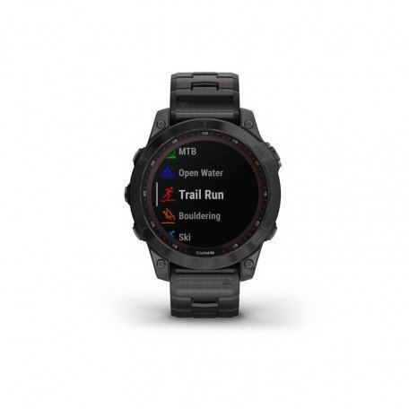 Смарт-часы Garmin Fenix ??7 Sгодинник Garmin Fenix 7 Sapphire Solar C. Grey DLC Titanium w. Carbon Grey DLC V. Titanium Band (010-02540-39)  Фото №0