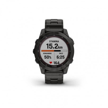 Смарт-часы Garmin Fenix ??7 Sгодинник Garmin Fenix 7 Sapphire Solar C. Grey DLC Titanium w. Carbon Grey DLC V. Titanium Band (010-02540-39)  Фото №1