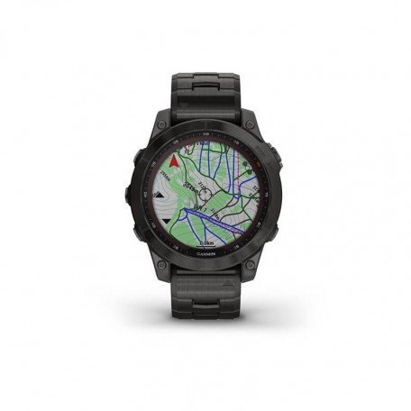 Смарт-часы Garmin Fenix ??7 Sгодинник Garmin Fenix 7 Sapphire Solar C. Grey DLC Titanium w. Carbon Grey DLC V. Titanium Band (010-02540-39)  Фото №3