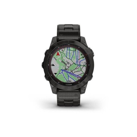 Смарт-годинник Garmin Fenix 7 Sapphire Solar C. Grey DLC Titanium w. Carbon Grey DLC V. Titanium Band (010-02540-39)  Фото №3