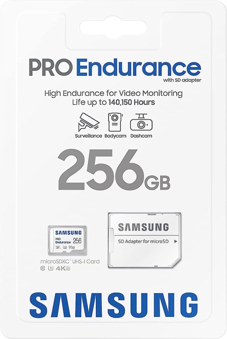 Карта пам&#039;яті Samsung 256 GB microSDXC Class 10 UHS-I U3 V30 Pro Endurance + SD adapter (MB-MJ256KA)  Фото №0