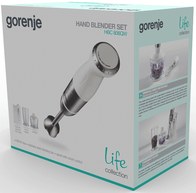 Занурюваний блендер Gorenje HBC806QW  Фото №3