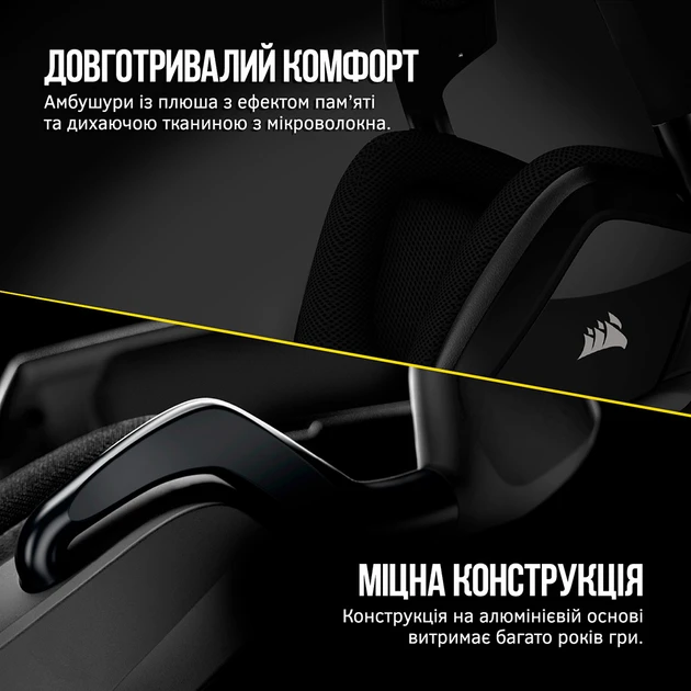 Навушники з мікрофоном Corsair Void RGB Elite USB Black (CA-9011203)  Фото №2