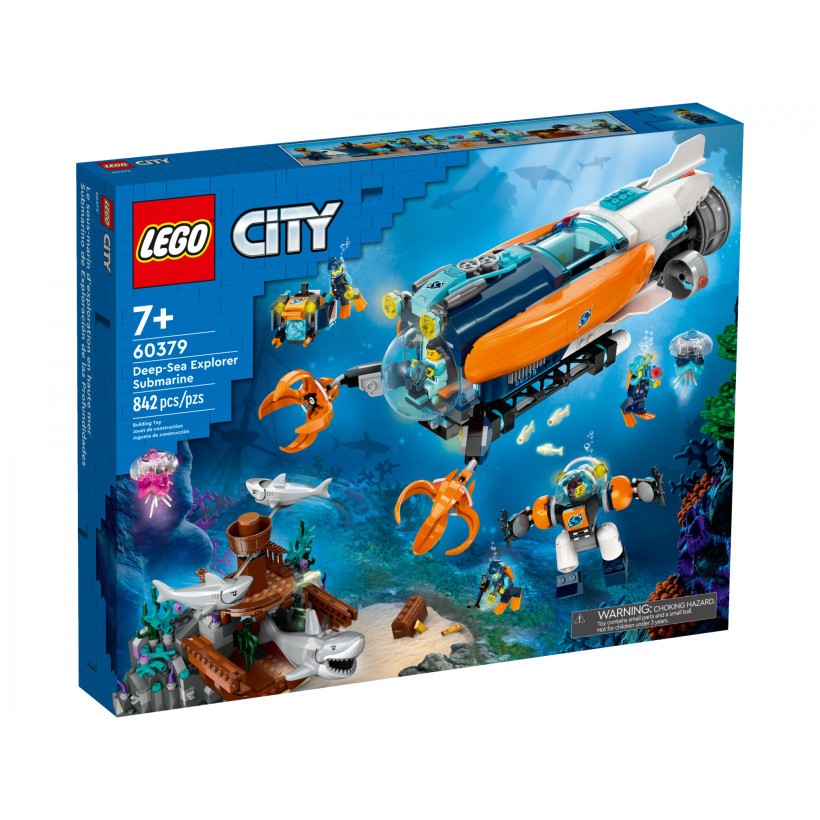 Блоковый конструктор LEGO City Глубоководная исследовательская подводная лодка (60379)  Фото №1
