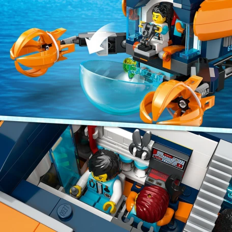 Блоковый конструктор LEGO City Глубоководная исследовательская подводная лодка (60379)  Фото №5