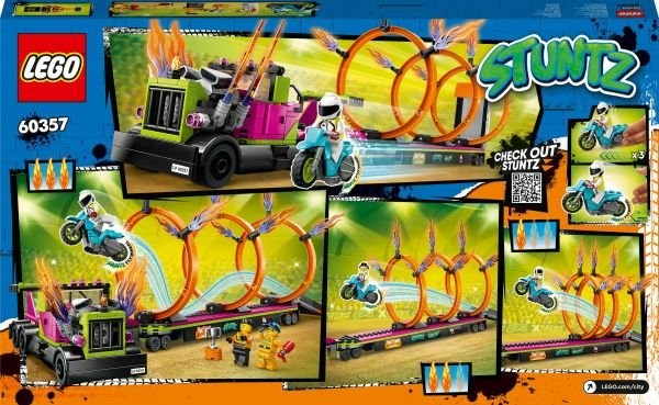 Блоковий конструктор LEGO City Завдання із каскадерською вантажівкою та вогняним колом (60357)  Фото №5