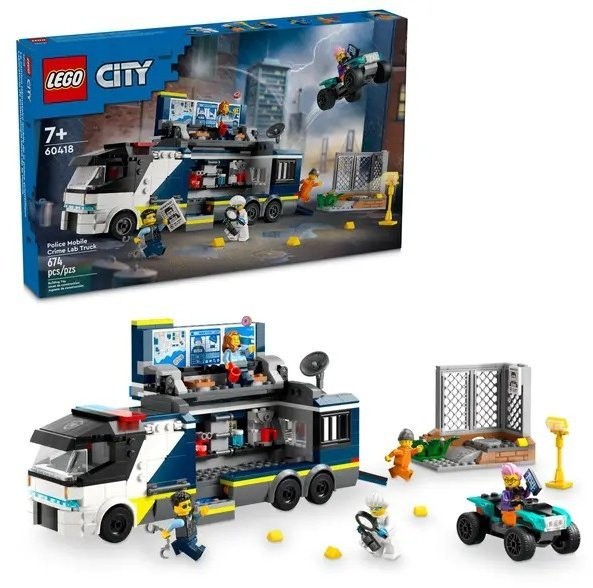 Блоковый конструктор LEGO City Передвижная полицейская криминалистическая лаборатория (60418)  Фото №2