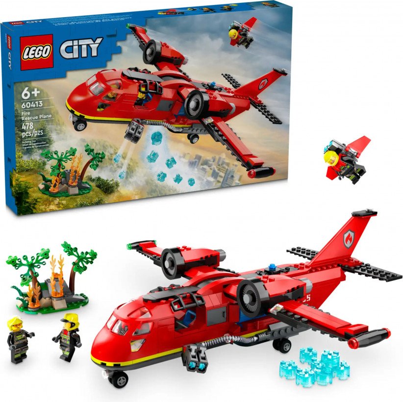 Блоковий конструктор LEGO City Пожежний рятувальний літак (60413)  Фото №2