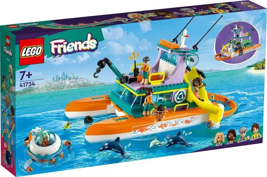 Блочный конструктор LEGO Friends Лодка морской спасательной бригады (41734)