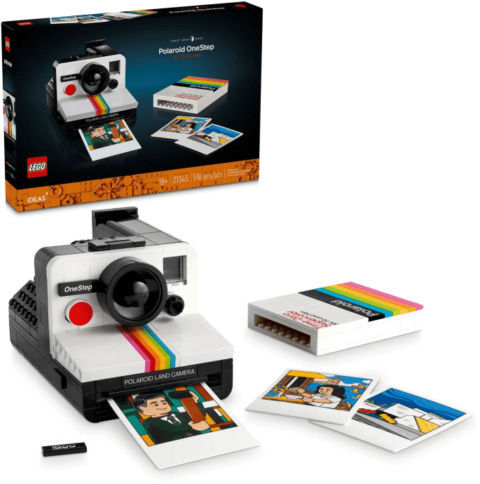 Блоковый конструктор LEGO Ideas Фотоаппарат Polaroid OneStep SX-70 (21345)  Фото №6