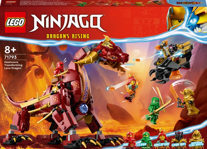 Блоковий конструктор LEGO Ninjago Вулканічний Дракон, що трансформує Хітвейва (71793)