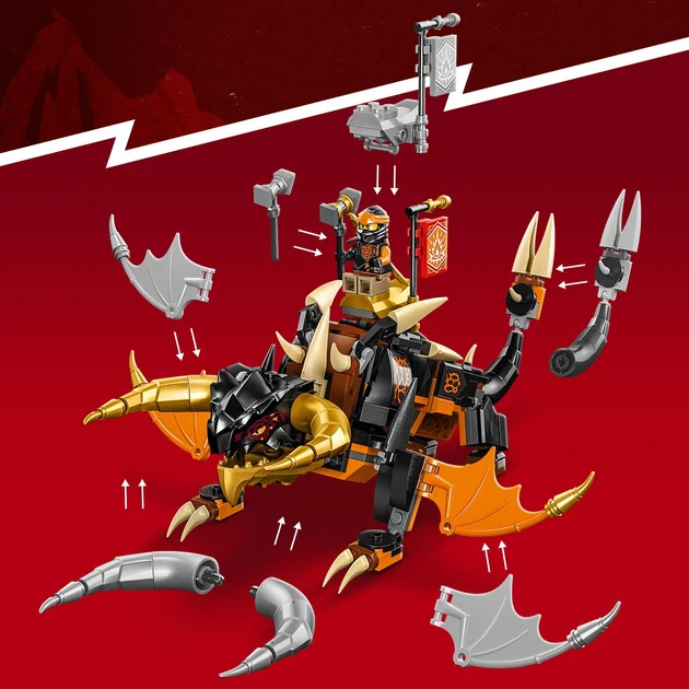 Блочный конструктор LEGO Ninjago Земляной дракон Коула EVO (71782)  Фото №4