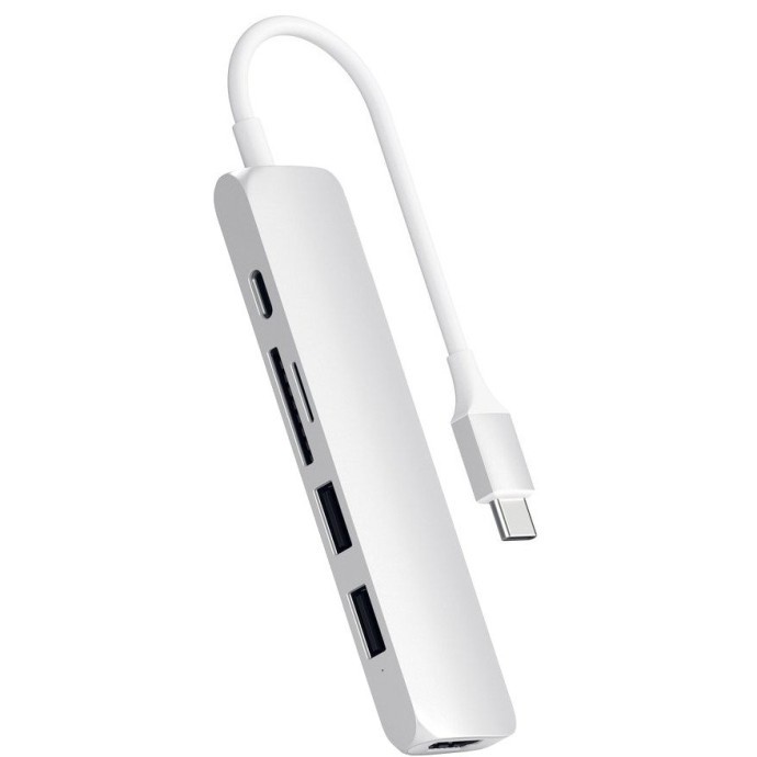 Мультипортовый адаптер Satechi Slim Aluminum Type-C Multi-Port Adapter 4K