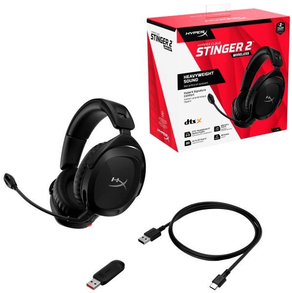 Наушники с микрофоном HyperX Cloud Stinger 2 Wireless Black (676A2AA)  Фото №7