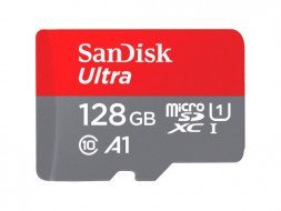 Карта пам&#039;яті SanDisk 128 GB microSDXC UHS-I Ultra A1 + SD adapter (SDSQUAB-128G-GN6MN)