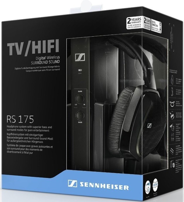 Навушники без мікрофону Sennheiser RS 175 Black (505563)  Фото №3