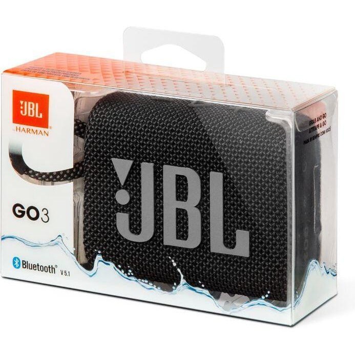 Портативна колонка JBL Go 3 Black (JBLGO3BLK)  Фото №0