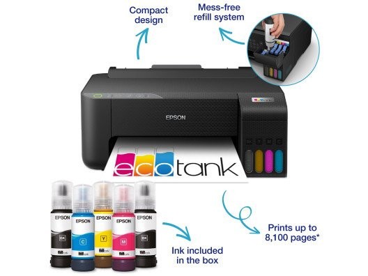 Принтер Epson EcoTank L1270 Wi-Fi Black (C11CJ71407)  Фото №0
