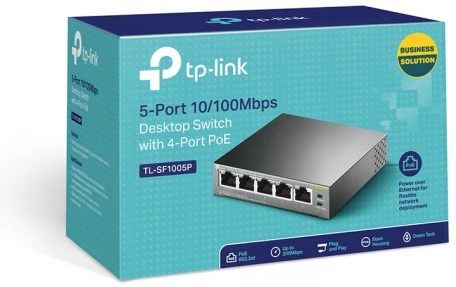 Комутатор некерований TP-Link TL-SF1005P  Фото №3