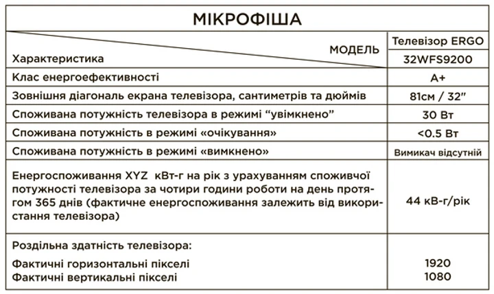 Телевізор ERGO 32WFS9200  Фото №8