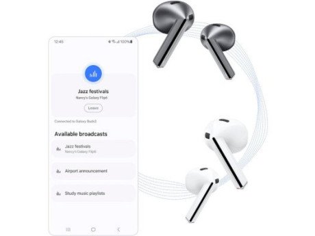 Наушники Samsung Galaxy Buds3 Silver (SM-R530NZAA)  Фото №9