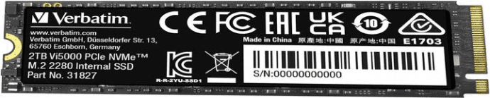 SSD накопитель Verbatim Vi5000 2TB M.2 2280 NVMe PCIe 4.0 x4 3D NAND TLC (0023942318279)  Фото №0