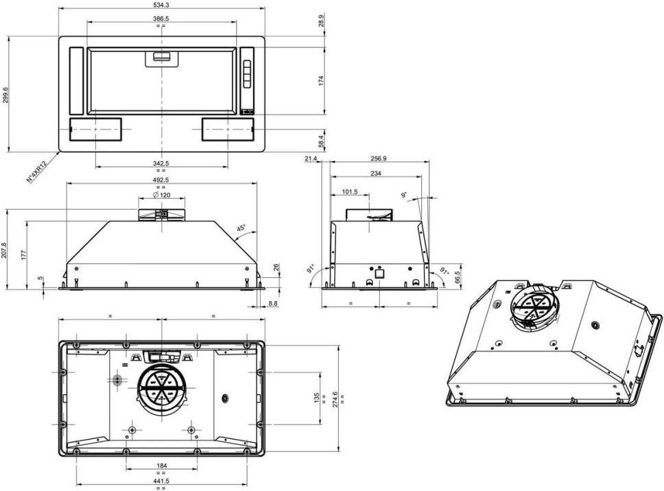 Вытяжка встроенная Gorenje BHI611ES  Фото №4