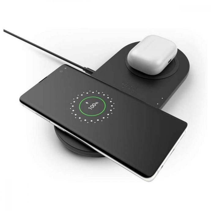 Бездротовий зарядний пристрій Belkin Wireless Charging Dual Pads 10W Black (WIZ002vfBK)  Фото №0